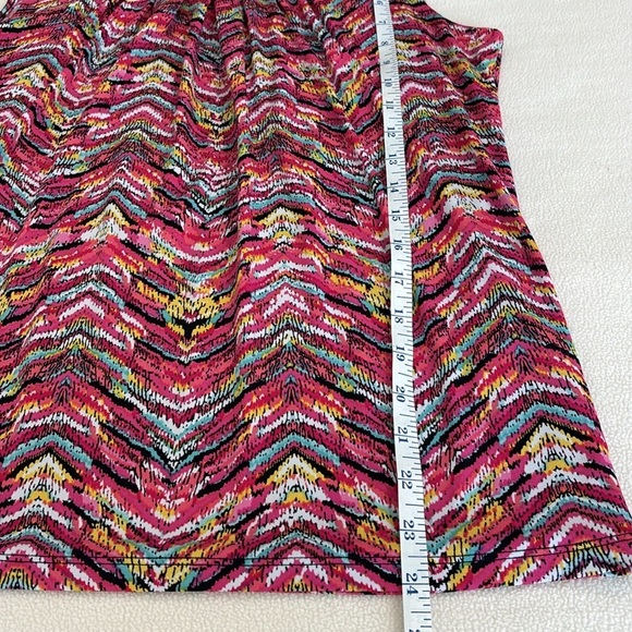 Jones Studio Separates 2 Sleeveless Shells with Pleated Fronts Print Black Small - Picture 13 of 16